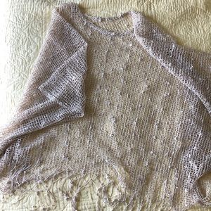 NWT Sequin Knit Poncho